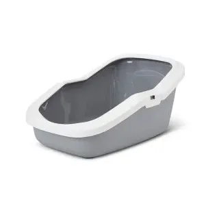 Savic Katzentoilette Aseo mit Rand - Komplettset: Toilette + 12 Bag it Up