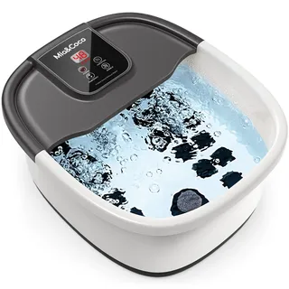Mia&Coco Fussbad fussbadewanne,fußbad massagegerät wasser elektrisch mit massage,foot massager fusbad,Relief mit Heizung Blasen Vibration Temperaturregelung,Pediküre Bimsstein,22 Rollen 264 Massageknoten