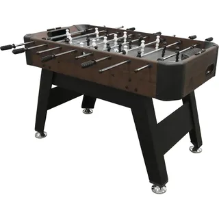 Cougar Striker Tischkicker | Kickertisch Dunkelbraun/Schwarz | Fußballtisch inkl. 2 Bälle & Punktezähler | Indoor Tischfußball für Kinder & Erwachsene | Maße 122 x 61,5 x 79 cm