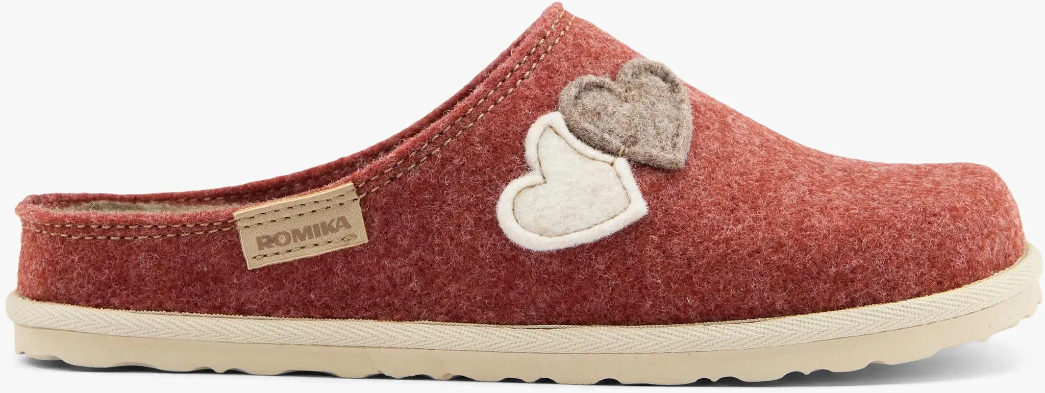 Romika  Pantoffel Rot, Damen, Größe: 36, Material: Filz/Textil - Romika  Pantoffel Rot, Damen, Größe: 36, Material: Filz/Textil - woman - Rot