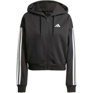 adidas Essentials 3-Streifen French Terry Kapuzenjacke Black / White XL
