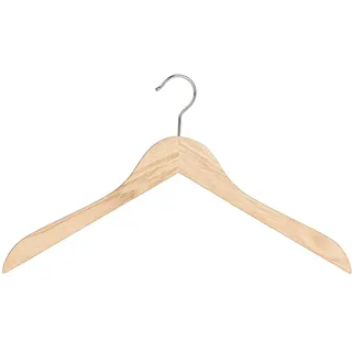 WENKO Kleiderbügel Elba Eiche Natur, Garderoben-Bügel aus FSC® zertifiziertem Echtholz