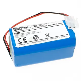 cellePhone Akku Li-Ion kompatibel mit Mamibot PreVac 650 - Exvac 660 (Ersatz für 171103) - 2600mAh / 14,8V