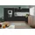 L-Form 370 x 172 cm E-Geräte schwarz seidenglanz/eiche york nachbildung