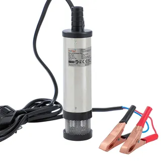 KATSU Tools Dieselpumpe, DC 12 V, 38 mm, Edelstahl, Tauchpumpe für Wasser, Öl, Kraftstoff, Transferpumpe für Auto, LKW, Schnellboot, Caravan