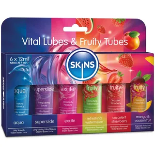 SKINS Condoms Skins Vital Lubes & Fruity Tubes 6 x 12 ml - Klar