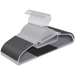 Songmics Kleiderbügel Kunststoff, grau, 41,5cm, platzsparend, rutschfest, 20 Stück