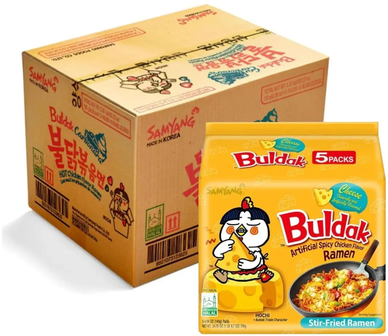 Samyang Hot Chicken Cheese Ramen 140g Beutel 40er Pack