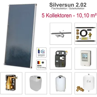 solarbayer� Solarbayer Silversun Flachkollektor Solarpaket 5 Solaranlage 10,10 m2 Solar