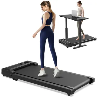 Kerolina Walking Pad Laufband für Zuhause - Home Office Laufbänder Under Desk Schreibtisch Laufpad Leise Tragbares Kompakte Gehband Klein Mini Treadmill LED-Anzeige Remote Control Tretmühle