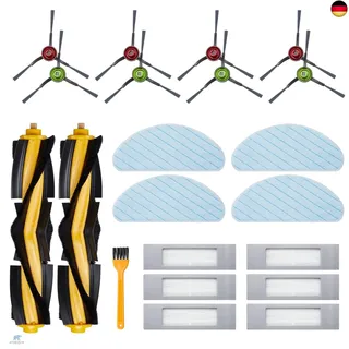 Alloytool 21 Stück Zubehör für Ecovacs Deebot N8 N8+ N8 Pro N8 Pro+ OZMO T8 T8+ T8 AIVI T8 AIVI+ T8 Pure T9 T9+ N10 Plus Staubsauger Ersatzteile 2 Hauptbürste 6 Filter 8 Seitenbürsten 4 Wischtücher 1 Werkzeug