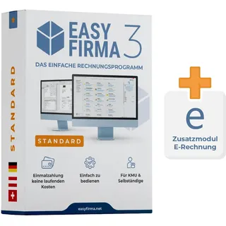 Rechnungsprogramm Software E-Rechnungen Easyfirma 3 Standard:ZUGFeRD & XRechnung