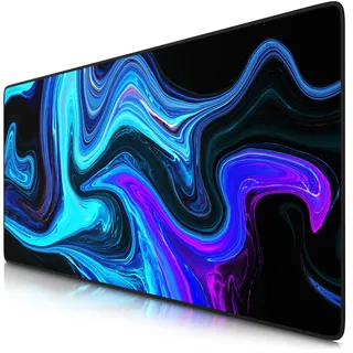 TITANWOLF - XXL Speed Gaming Mauspad 900x400mm - XXL Mousepad - Tischunterlage Large Size - verbessert Präzision und Geschwindigkeit - Blue Liquid