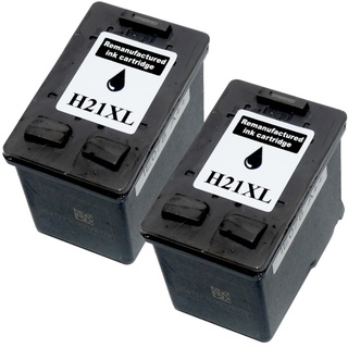 2x REMAN DRUCKER PATRONE für HP 21 XL DESKJET F370 F375 F380 F2180 F2224 F228...