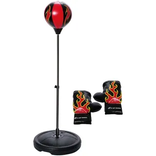 Standboxsack mit Boxhandschuhen - Kind schwarz|rot No Size