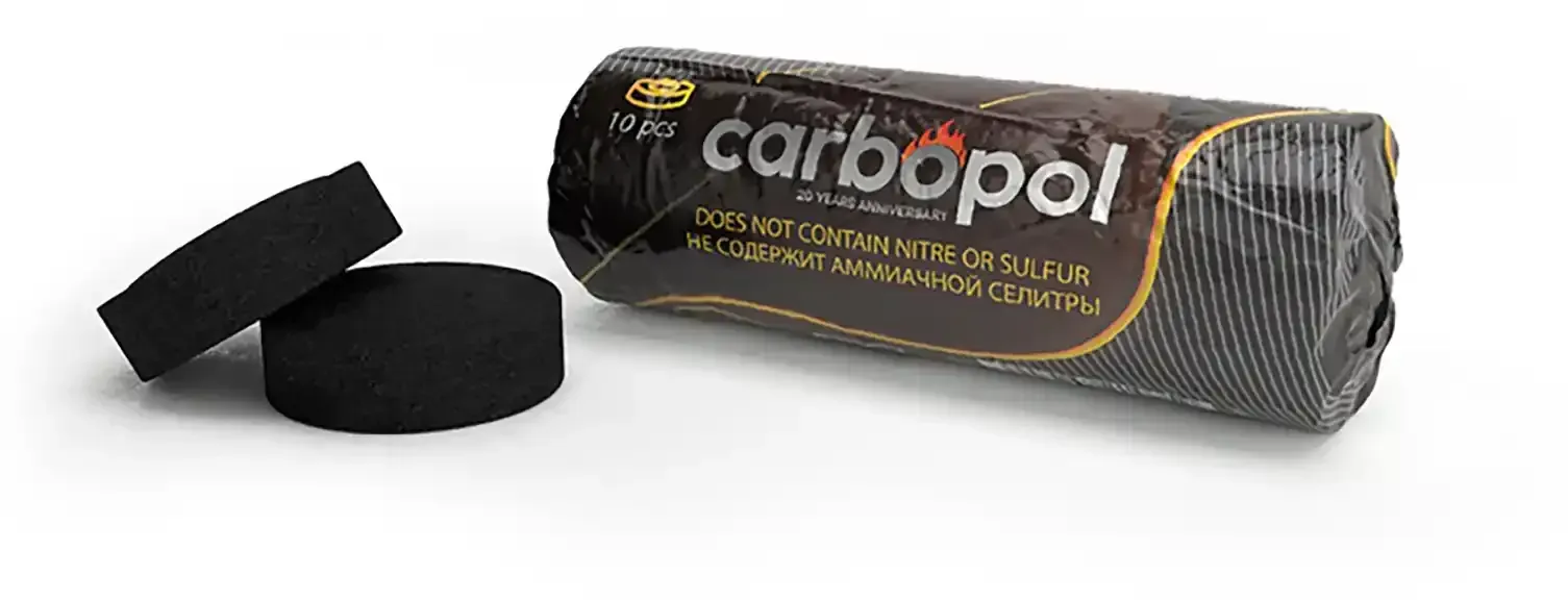 Carbopol Shisha Kohle 35mm - 10 Stück