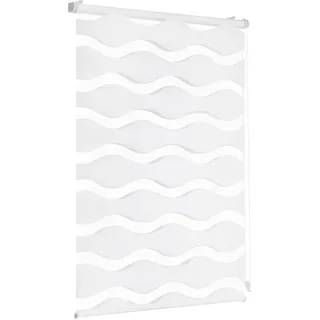Sekey Doppelrollo Klemmfix ohne Bohren für Fenster, Duo Rollo Jalousie Sonnenschutz, 40x100cm, Weiß