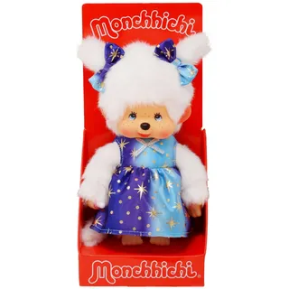 Sekiguchi Monchhichi Mädchen mit Sternenlicht Kleid, ca. 20 cm