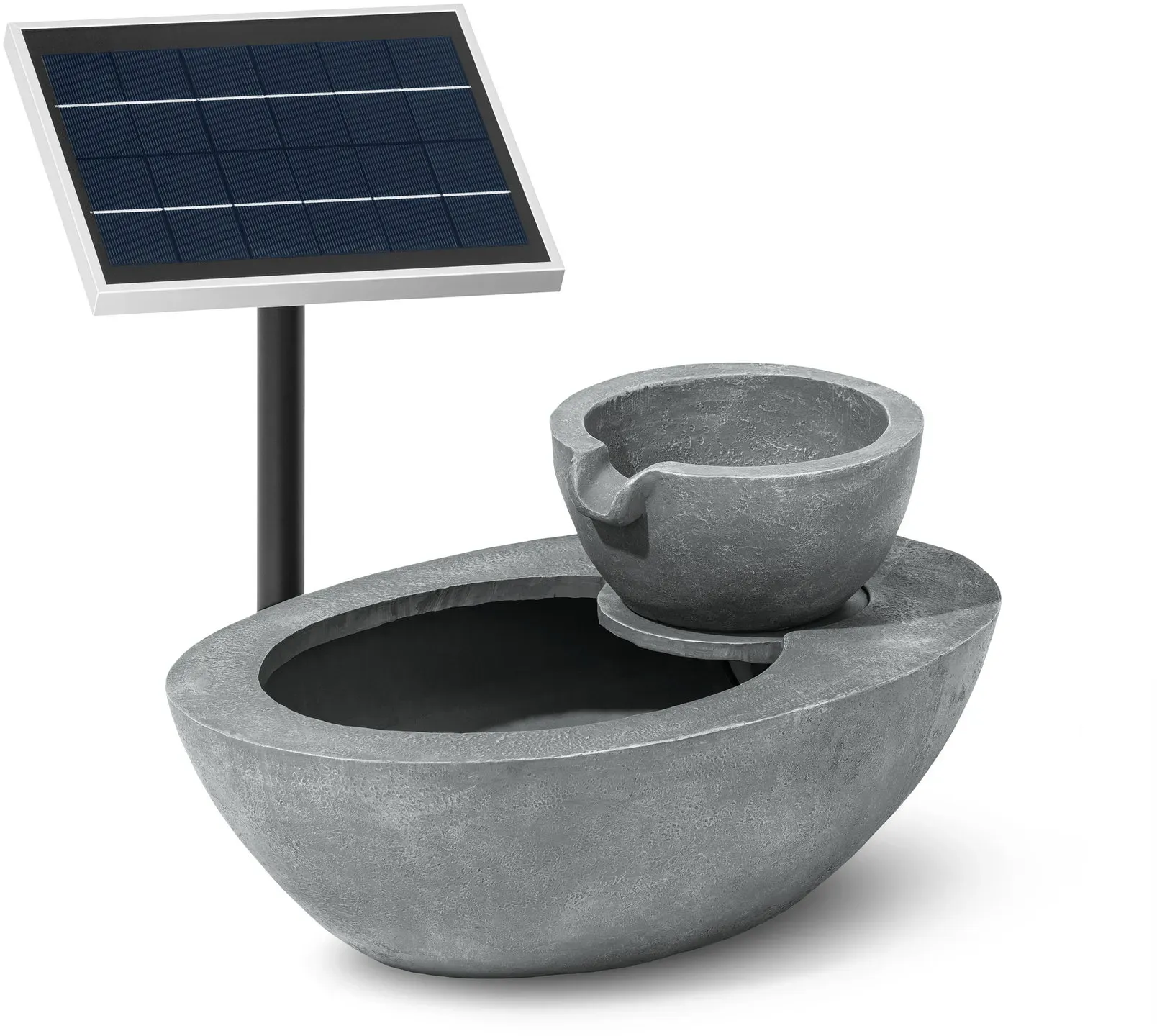 Tchibo - Solar-Gartenbrunnen - 50x30x25cm - grau - Polyresin / Acryl