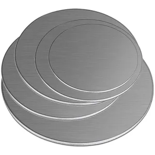 Runde Metallplatte, runde Platte, runde Platte aus Edelstahl, Durchmesser 50 mm, 60 mm, 70 mm, 80 mm, kreisförmige Blechscheibe, Dicke 1,1 mm, 1,3 mm, 1,8 mm, 2,7 mm, runde Scheibe (Größe: 50 mm x 1,3