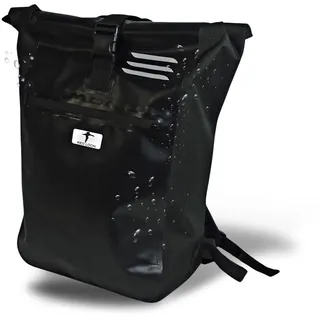 Rolltop Rucksack Wasserdicht- Red Loon Fahrrad Rucksack Männer | Kurier Rolltop wasserdicht | Wasserfester LKW Plane | Motorrad Rucksack wasserdicht - schwarz