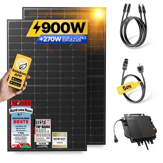 solakon Balkonkraftwerk Solaranlage 800 W inkl. Solakon - onLite