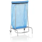 WAS Germany - Müllbeutelhalter mit Fußpedal, Höhe 95 cm, Edelstahl