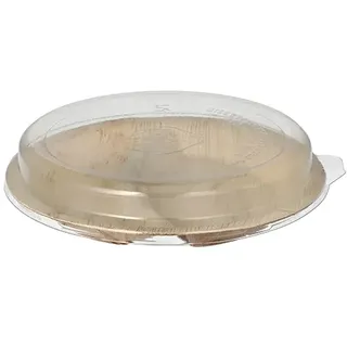 Papstar Starpak Teller, Palmblatt 2-geteilt 300 ml Ø 23 cm 5,3 cm mit rPET Deckel "Kombipack"