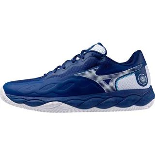 Mizuno Wave Enforce Court Cc - bellwether blau/weiß/fjord blau, Größe:8.5 - Blau