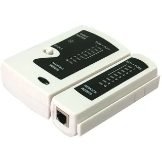 Logilink WZ0010 - Kabeltester für RJ11, RJ12, RJ45 Patch- und Telefonkabel mit Remote Einheit