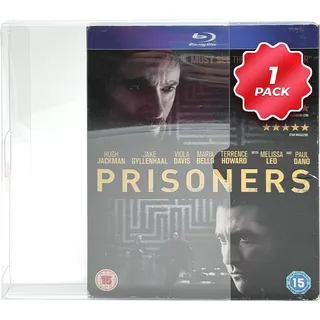 Premium Steelbook Schutzhüllen, kompatibel mit Blu-Ray, passgenau, sichtbarer Rücken, 0,35 mm, kristallklar, PET, mit J-Karte, Packungsgrößen, 100 Stück