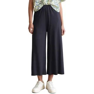 Marc O'Polo DENIM "aus LENZINGTM ECOVEROTM", Damen, Gr. M, Normalgrößen, blau (blau depths), Obermaterial: 97% Viskose, 3% Elasthan, unifarben, casual, loose fit normal, Hosen