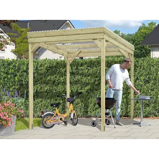 deltagartenh Holzunterstand Uniport grün 203 x 199 x 230 cm