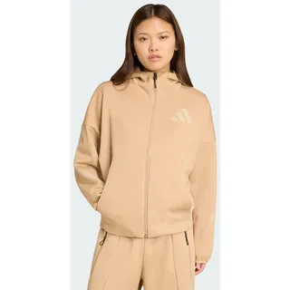 Adidas Z.n.e Reißverschlusspullover Sweatshirt Warm Sandstone L