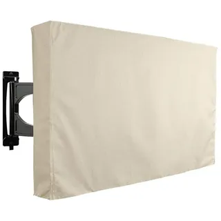 Schutzhülle Fernseher Outdoor Wetterfeste, staubdichte Outdoor-TV-Abdeckung, Beige, 32 Zoll, 36 Zoll, 40 Zoll, 46 Zoll, 50 Zoll, 55 Zoll, 60 Zoll, 65 Zoll, schützt den TV-Bildschirm, Garten, Terrasse,