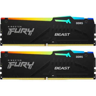 DDR5 6000MT/s RGB 32GB Kit (2x16GB) CL36 Schwarz KF560C36BBE2AK2-32