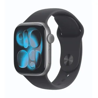 Apple Watch Series 11 GPS 42mm Space Grey Aluminium Sport Band black S/M