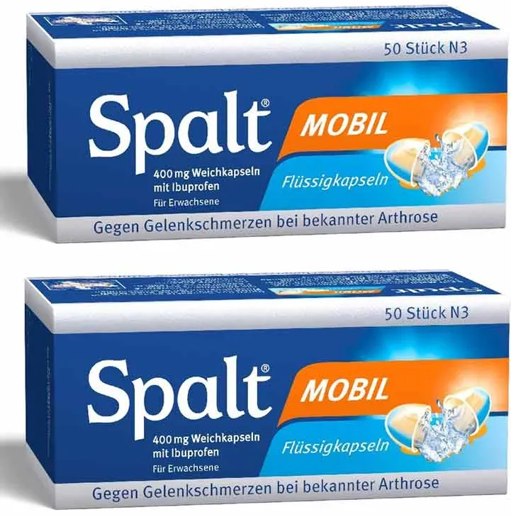 Spalt Mobil 400 mg Flüssigkapseln Doppelpack 2X50 St Weichkapseln