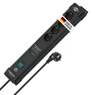 4-fach 1,8 m schwarz