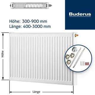 Buderus Logatrend VC-profiliert, Typ 21 mit Wandbefestigung