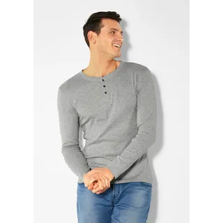 H.I.S. H.I.S Langarmshirt in grau-meliert | Gr.: M