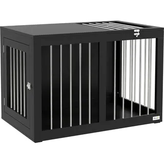 PawHut Hundekäfig Hundehütte, Hundebox Hundehaus, Schwarz