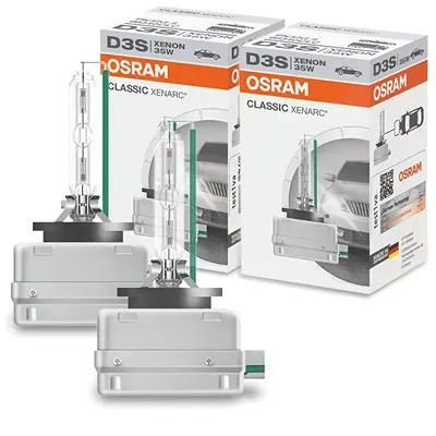 Osram 2x XENARC® CLASSIC D3S Faltschachtel [Hersteller-Nr. 66340CLC] für Land Rover, Hyundai, Chevrolet, Ford Usa, VW, Audi, Mg, Volvo, Mercedes-Benz,