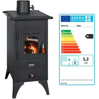 Prity - Kaminofen Ofen Herd Stahl Top Kraftstoff Mini sp BImSchVII 5.2 kw