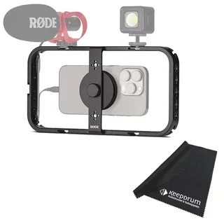 Rode Phone Cage magnetische Halterung für Smartphones + keepdrum Mikrofasertuch