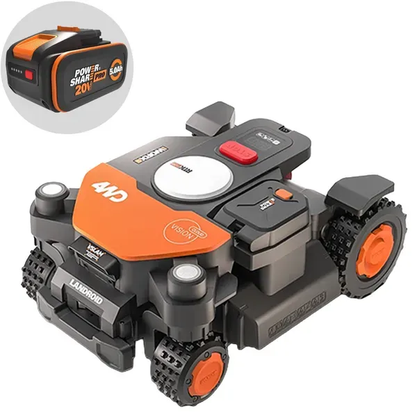 Worx Landroid Vision Cloud WR340E  Mähroboter mit Allradantrieb 4WD einfache Installation