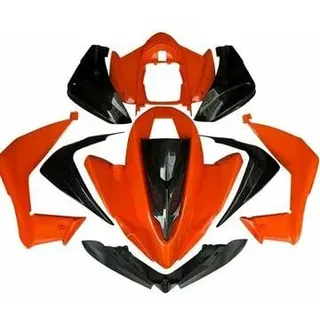 HMParts Verkleidungs Plastik Set Rot/Schwarz Typ 3 Quad ATV 150-250cc u.a Jingling Bashan