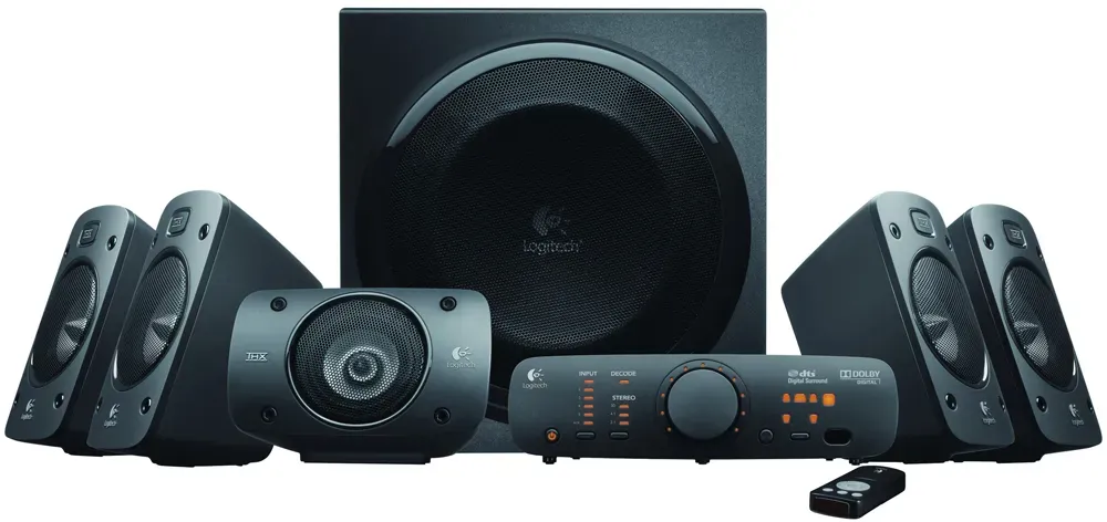 Logitech Z906 5.1 Surround-Soundsystem, THX-Zertifiziert, inkl. kabelloser Fernbedienung