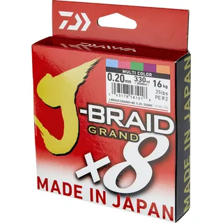 Daiwa J-braid Grand X8 Geflochtene Schnur 300 M - Multicolor - 0.180 mm