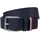 Herrengürtel Leder blau 90